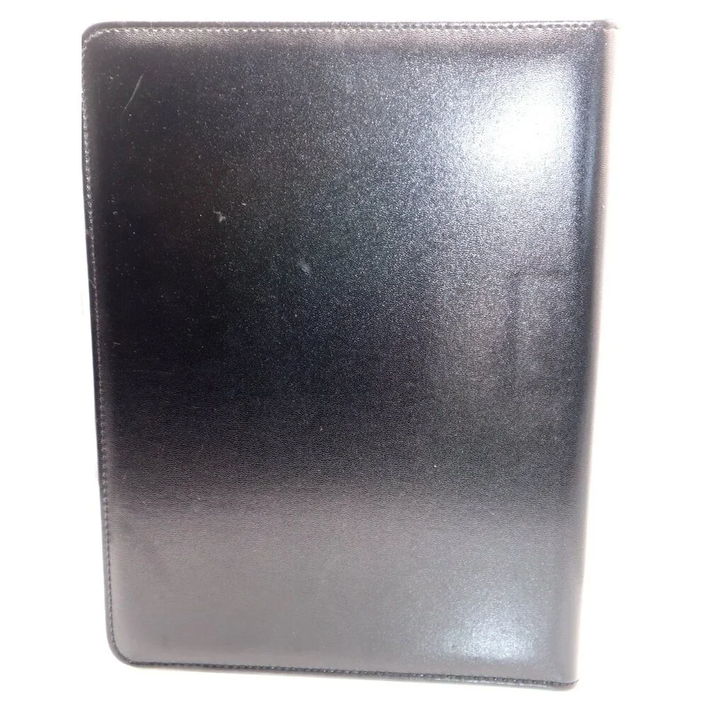 Boeing Black Leather Folio Tablet Case | Travel Business Work Organizer Essentia